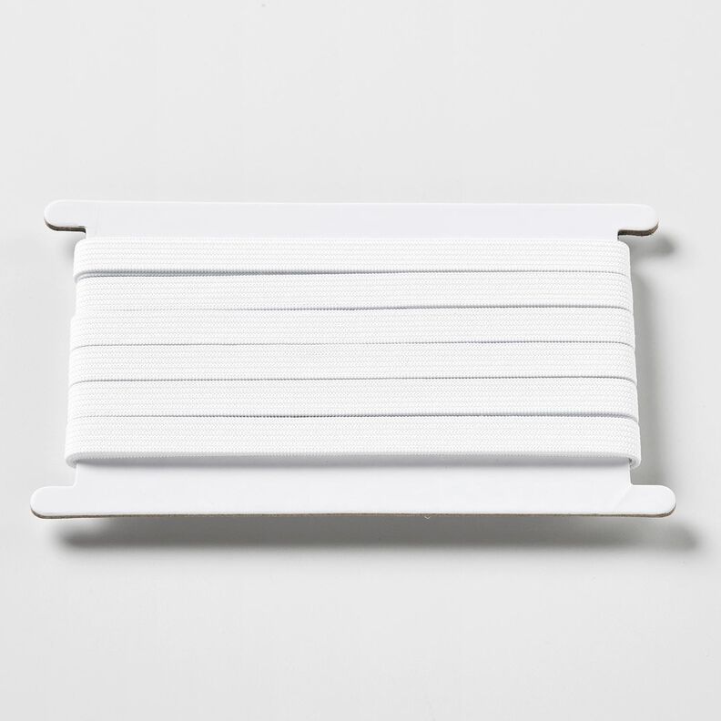 Smooth elastic tape [5 m | 10 mm] – white,  image number 1