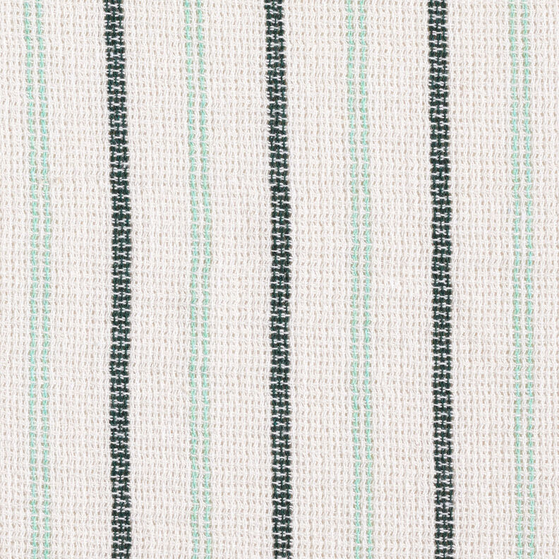 Grid structure vertical stripes cotton fabric – white/peppermint, image number 1