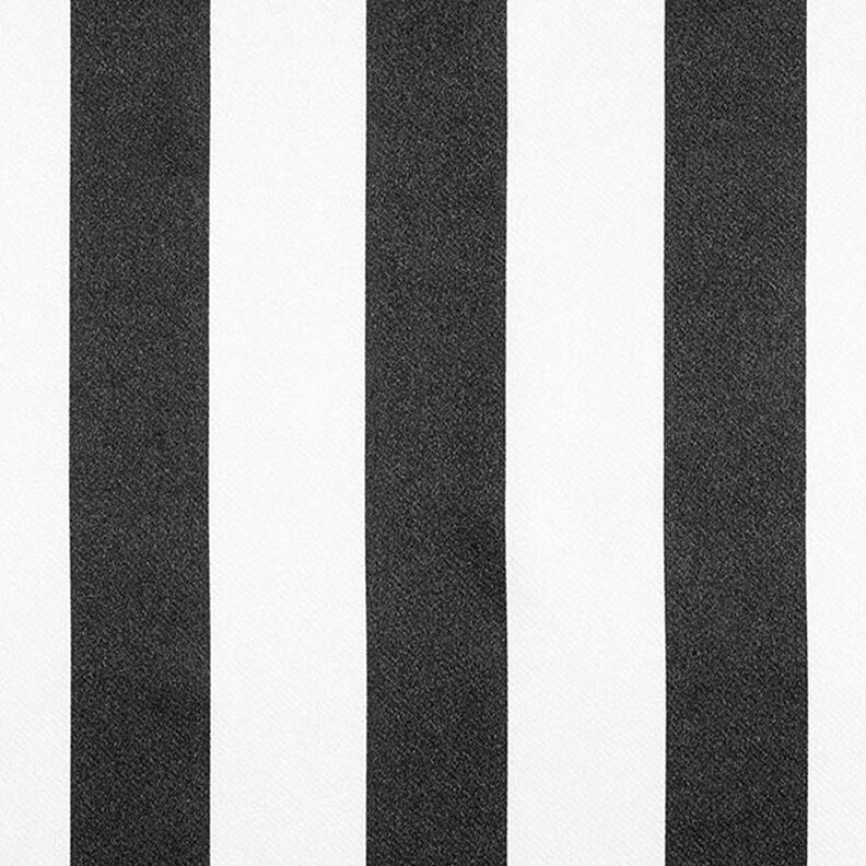 Polyester satin, wide vertical stripes – black/white,  image number 1