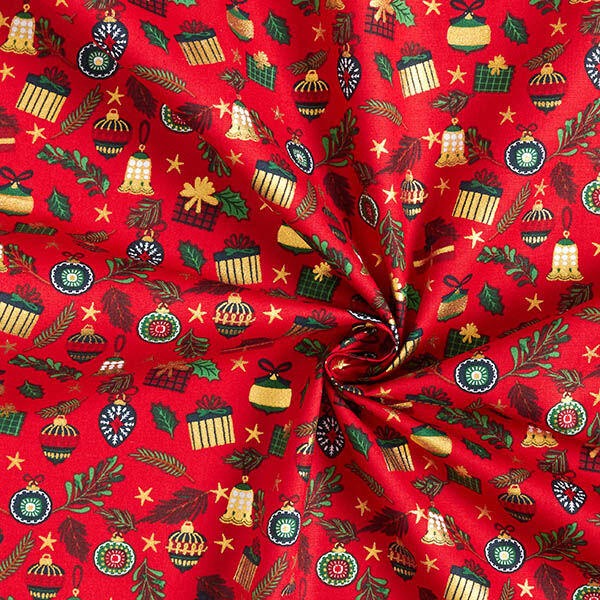 Cotton Poplin Gifts – red/gold, image number 3