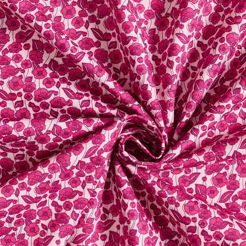 Cotton Poplin flower tendrils – light pink/purple, image number 3