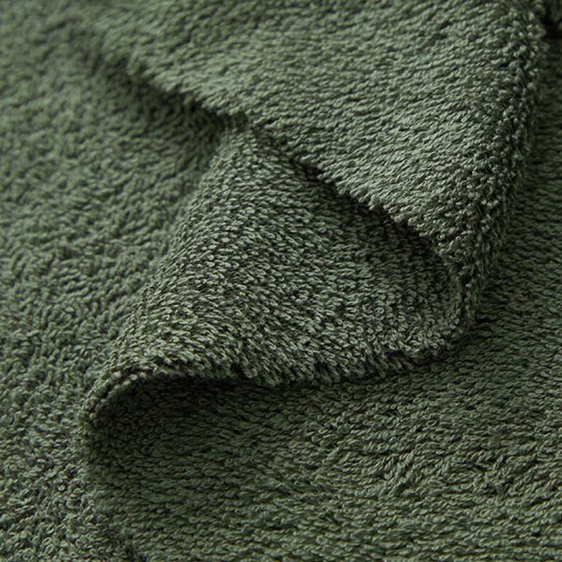 Towelling Fabric – dark olive,  image number 4