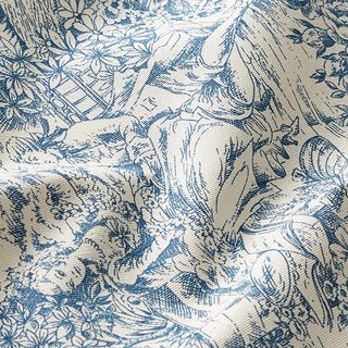 Decor Fabric Canvas Toile de Jouy 280 cm – blue, 