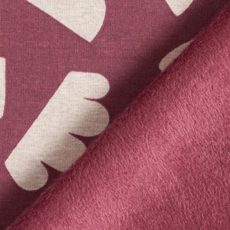 Alpine Fleece Abstract shapes  – grape/natural,  image number 4