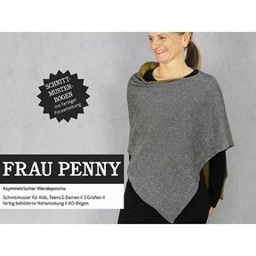 FRAU PENNY Asymmetric Reversible Poncho | Studio Schnittreif | one size, 