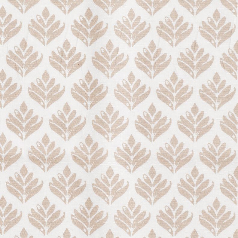 Coated Cotton Abstract Fans – white/cashew,  image number 1