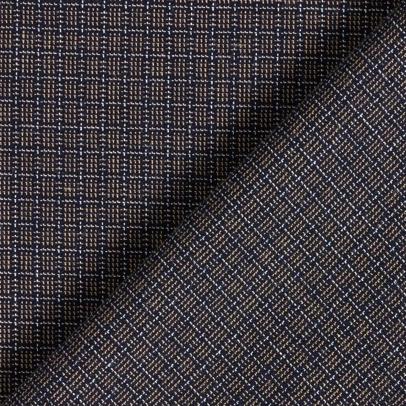 Small checks cotton fabric – black/brown,  image number 4
