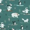 French Terry Winter sports animals Digital Print | Poppy Fabrics – light petrol/ice blue,  thumbnail number 1