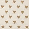 Jacquard Jersey Glitter hearts | Poppy Fabrics – natural/metallic gold,  thumbnail number 1