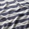 Jersey glitter horizontal stripes – light grey/navy blue,  thumbnail number 2