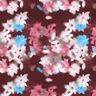 Cotton Jersey blurred flowers digital print – merlot/blue,  thumbnail number 1