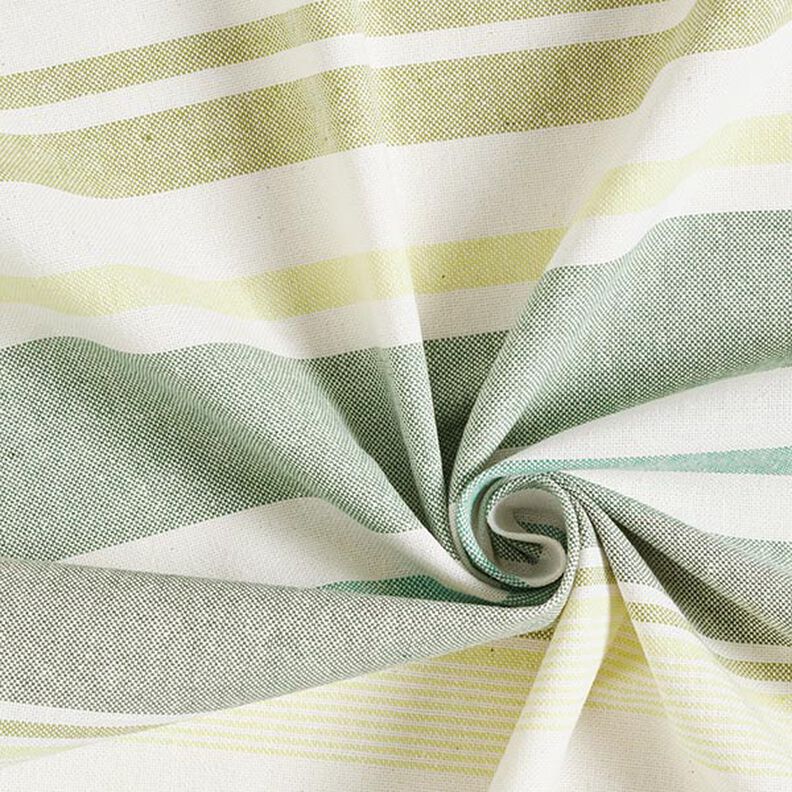 Decor Fabric Half Panama Colourful Stripe Mix Recycled – green,  image number 3