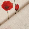 Decor Fabric Half Panama Large Poppies – carmine/natural,  thumbnail number 4