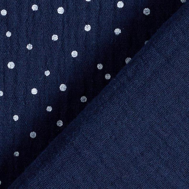 Double Gauze/Muslin Polka Dots – navy blue/white,  image number 4
