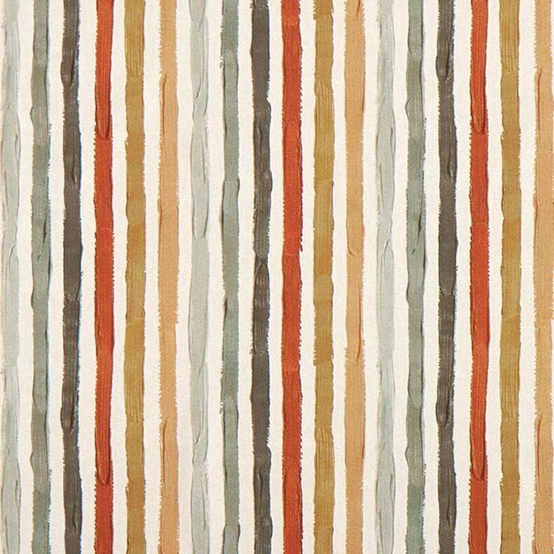 Decor Fabric Half Panama painted stripes – natural/brown,  image number 1