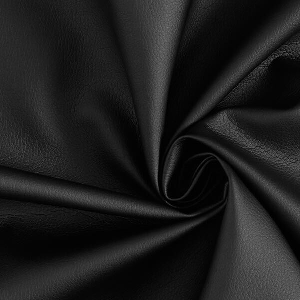 Upholstery Fabric imitation leather natural look – black,  image number 1