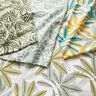 Decor Fabric Half Panama colourful leaves – white/olive,  thumbnail number 5