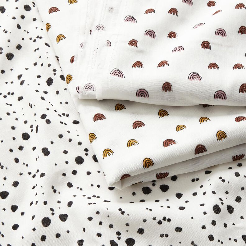 Muslin small rainbows, smooth – ivory/curry yellow,  image number 6
