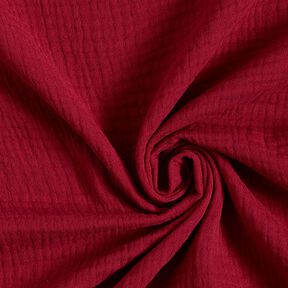 GOTS Triple-Layer Cotton Muslin – carmine, 