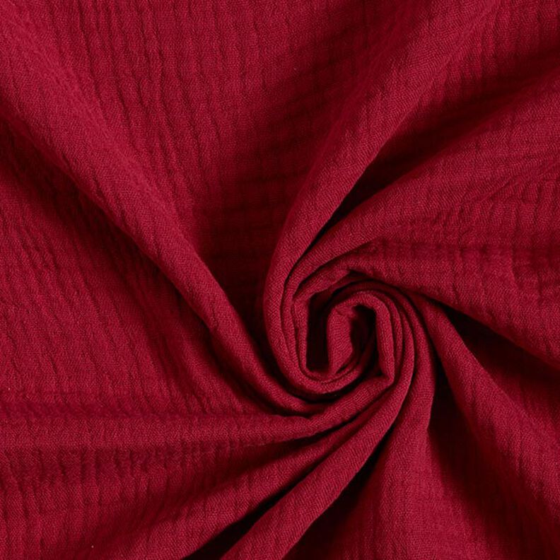 GOTS Triple-Layer Cotton Muslin – carmine,  image number 1