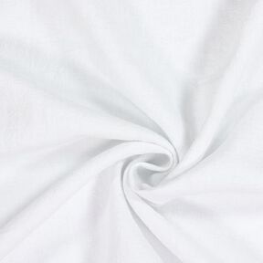 Linen fabric ramie mix stonewashed, heavy quality – white, 