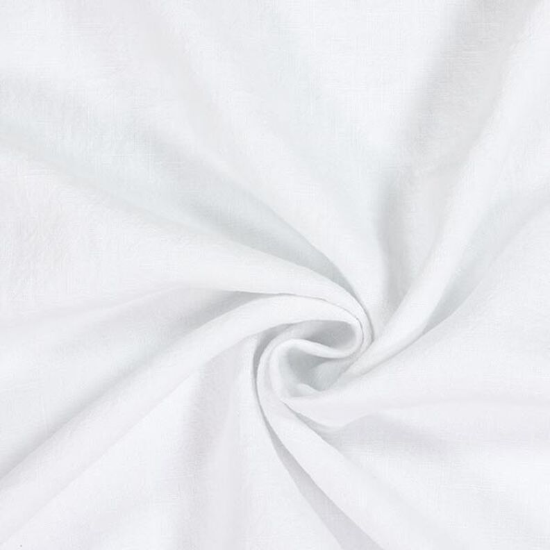 Linen fabric ramie mix stonewashed, heavy quality – white,  image number 1