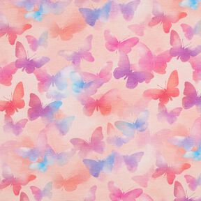 Cotton Jersey Colourful Butterflies Digital Print | Poppy Fabrics – rosé/blue, 