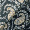 Crepe Chiffon paisley and lurex stripes – black/silver blue,  thumbnail number 4