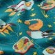 Cotton Jersey Dinosaurs in Space – petrol,  thumbnail number 2