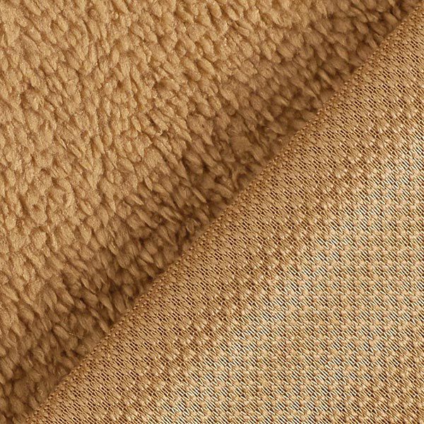 Faux Fur Teddy Fabric – caramel,  image number 3