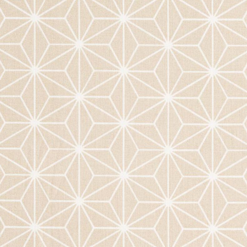 Cotton Cretonne Asanoha Japanese Stars – sand,  image number 1
