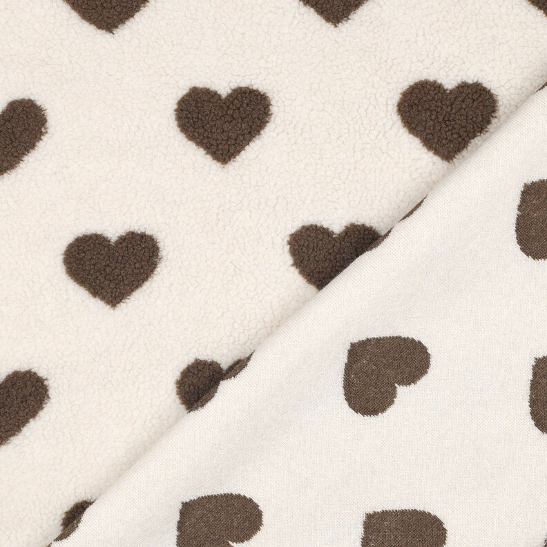 Teddy Fur Hearts | by Poppy – natural/dark brown, image number 4