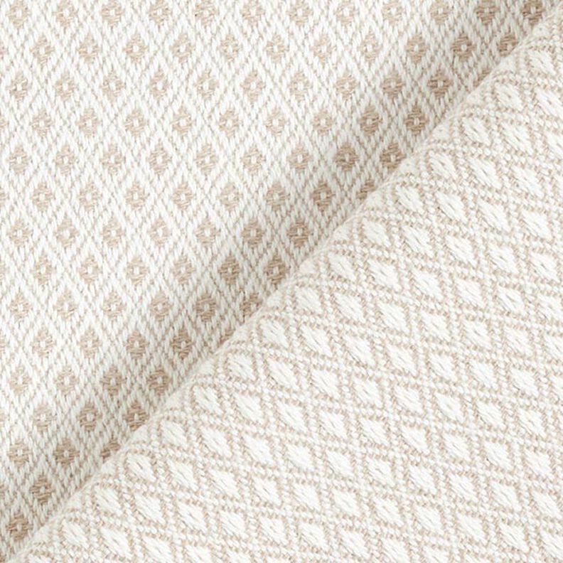 Decor Fabric Jacquard Small Diamonds – dark beige,  image number 3