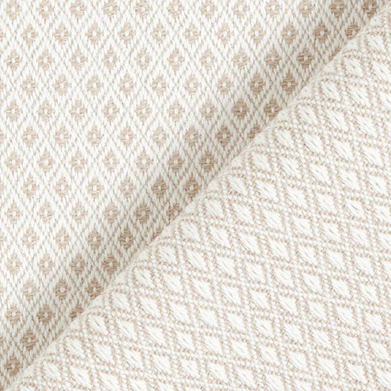 Decor Fabric Jacquard Small Diamonds – dark beige, image number 3