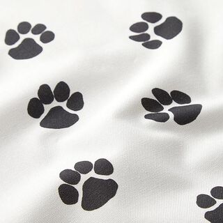 Decor Fabric Canvas Dog Paws – white/black, 