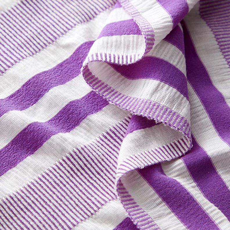 Crushed viscose jersey – white/lilac,  image number 3