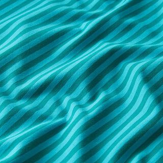 Cotton Jersey Narrow Stripes – turquoise/petrol, 