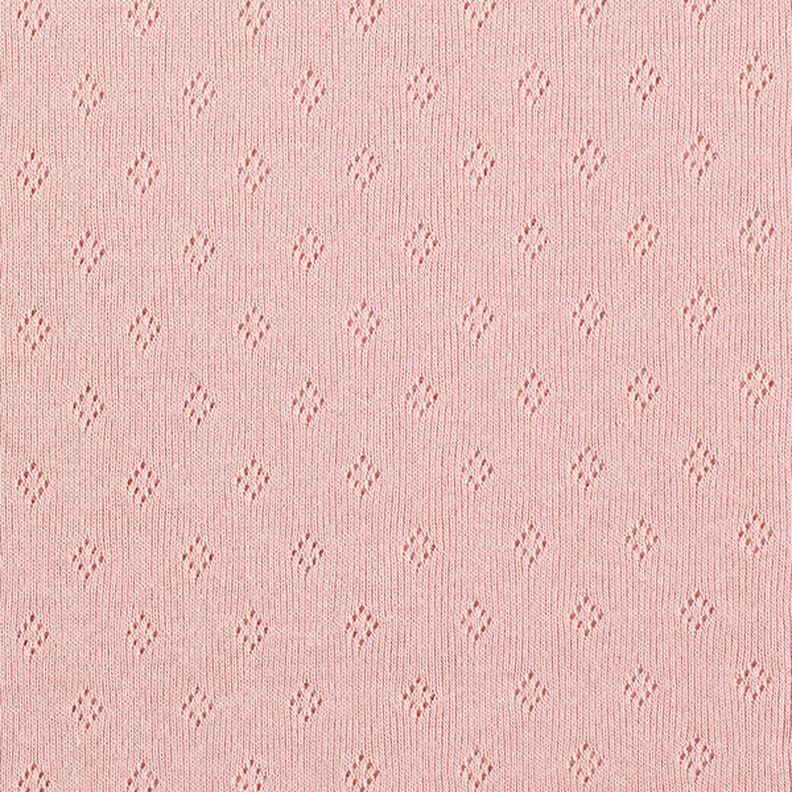 Fine Jersey Knit with Openwork – dusky pink,  image number 1