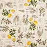 Decor Fabric Half Panama kitchen herbs – natural/yellow,  thumbnail number 1