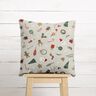 Decor Fabric Half Panama Christmas decoration mix – natural/red,  thumbnail number 9