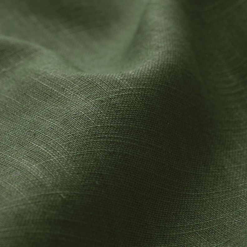 Linen fabric Ramie mix medium – fir green,  image number 2