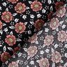 viscose fabric sea of flowers – black/lobster,  thumbnail number 4