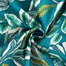 Decor Fabric Panama intertwined leaves – petrol/mustard,  thumbnail number 3