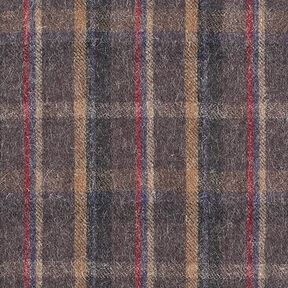 Plaid Pure New Wool Blend – dark taupe, 
