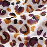 Cotton Cretonne leopard print – aubergine/white,  thumbnail number 2