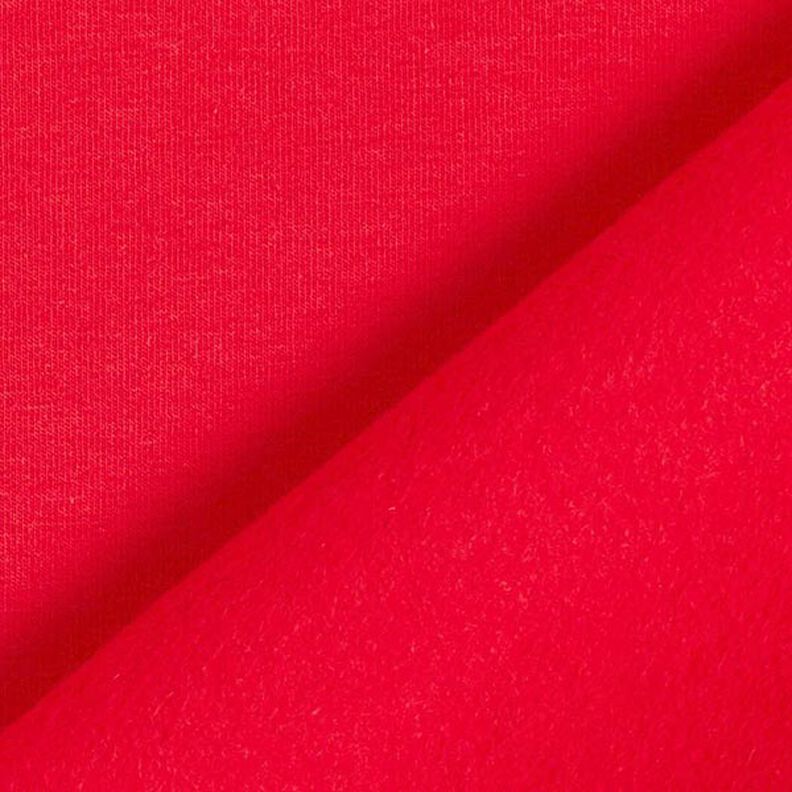 Light Cotton Sweatshirt Fabric Plain – red,  image number 5