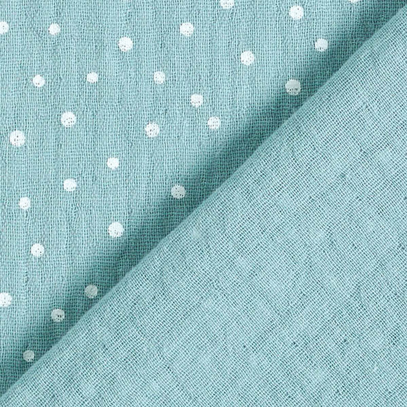 Double Gauze/Muslin Polka Dots – dove blue,  image number 4