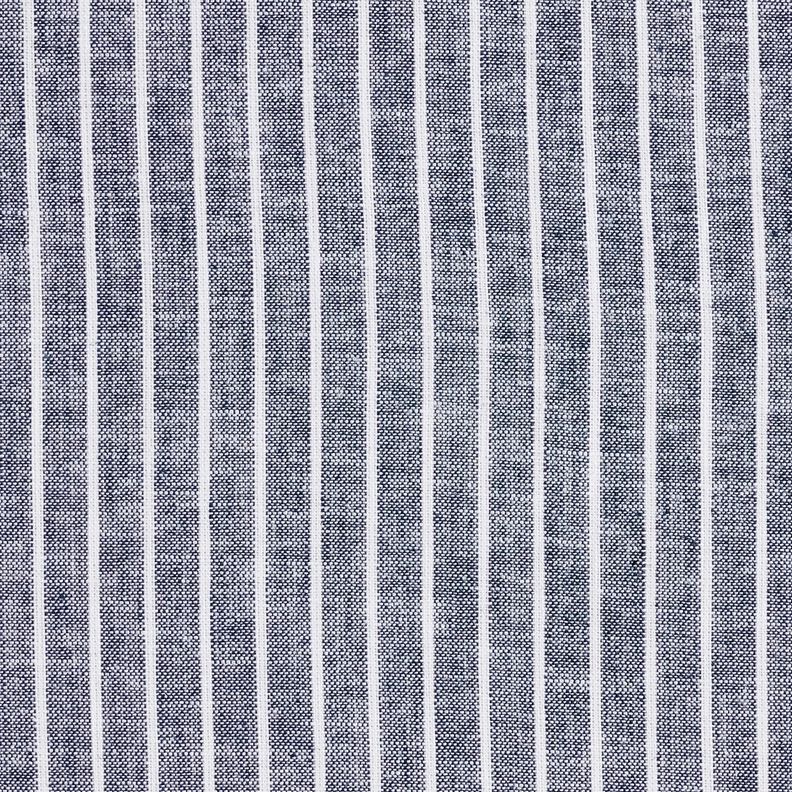 Linen Cotton Blend broad stripes – midnight blue/white,  image number 1