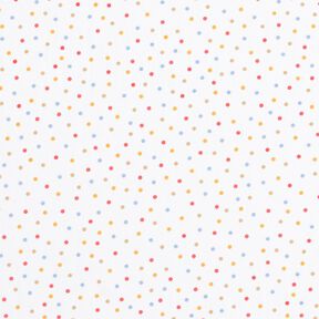 Decor Fabric Sateen colourful little dots – white, 