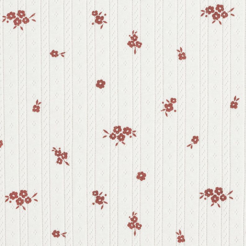 Ajour Cotton Jersey Country house flowers – ivory, image number 1